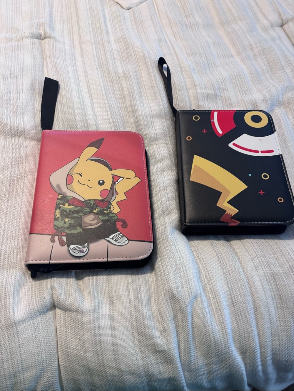 Pikachu Canvas Zip Wallet Wristlet - Red & Black